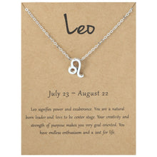 Load image into Gallery viewer, Zodiac Signs Necklace Electroplate Alloy Short Chain Jewelry, Aries Golden, Cancer Golden, Libra Golden, Virgo Golden, Leo Golden, Aquarius Golden, Pisces Golden, Taurus Golden, Capricorn Golden, Sagittarius Golden, Scorpio Golden, Gemini Golden       ...