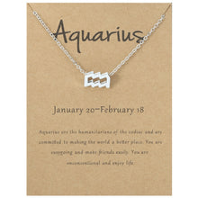 Load image into Gallery viewer, Zodiac Signs Necklace Electroplate Alloy Short Chain Jewelry, Aries Golden, Cancer Golden, Libra Golden, Virgo Golden, Leo Golden, Aquarius Golden, Pisces Golden, Taurus Golden, Capricorn Golden, Sagittarius Golden, Scorpio Golden, Gemini Golden       ...