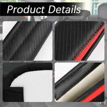 Load image into Gallery viewer, Car Seat Belt Cover Carbon Fiber Leather Auto Seat Shoulder Protection, Black, Red, Wine Red, Crown Black, Crown Red, Crown Wine Red