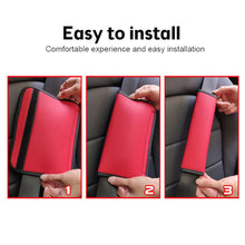Load image into Gallery viewer, Skin Feeling Car Leather Seat Belt Cover Shoulder Pads, 6.5x23cm