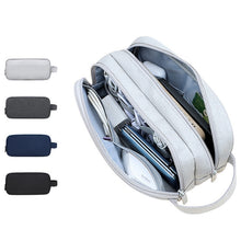 Load image into Gallery viewer, SM09 Double-layer Large Capacity Digital Accessories Storage Bag, Gray, Black, Navy Blue, Dark Gray