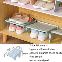Load image into Gallery viewer, Household Storage Shoes Rack Double Shoes Tray Plastic One Piece Simple Shoes Organizer