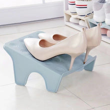 Load image into Gallery viewer, Household Storage Shoes Rack Double Shoes Tray Plastic One Piece Simple Shoes Organizer