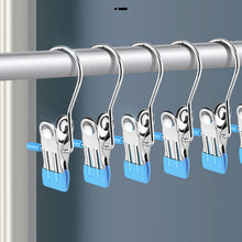 Load image into Gallery viewer, 5pcs /Pack Stainless Steel Flat Clip With Hook Anti-Scratch Catch Laundry Drying Holder