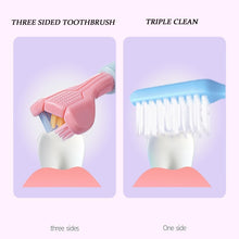 Load image into Gallery viewer, YALINA Three Sided Toothbrush Soft Hair 360 Degree V Shaped Toothbrush, 418 Adult Black, 418 Adult Pink, 418 Adult Purple, A22 Kids Pink, A22 Kids Yellow, A22 Kids Blue