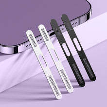 Load image into Gallery viewer, 2pcs /Set For IPhone 12 / 13 / 14 / 15 Series Speaker Plating Metal Dust-Proof Mesh Charging Port Protective Film Dust Sticker