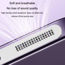 Load image into Gallery viewer, 2pcs /Set For IPhone 12 / 13 / 14 / 15 Series Speaker Plating Metal Dust-Proof Mesh Charging Port Protective Film Dust Sticker