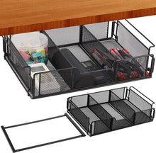 Load image into Gallery viewer, Under Desk Drawer Storage Organizer Desk Hidden Tray for Office Home, Hidden Tray