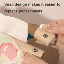 Load image into Gallery viewer, Oil Printed Leather Tissue Box Living Room Decorative Tissue Storage Bag, Pink, Purple, Yellow, Blue Rose, Pink Rose, Yellow Sunflower