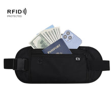 Load image into Gallery viewer, Passport Fit Invisible Waterproof Cell Phone Waist Pack Anti-theft Brush Travel Document Organizer Bag