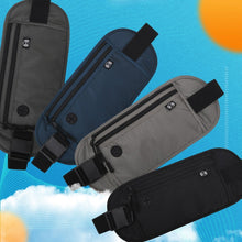 Load image into Gallery viewer, Passport Fit Invisible Waterproof Cell Phone Waist Pack Anti-theft Brush Travel Document Organizer Bag