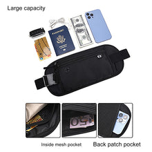 Load image into Gallery viewer, Passport Fit Invisible Waterproof Cell Phone Waist Pack Anti-theft Brush Travel Document Organizer Bag