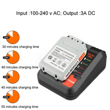 Load image into Gallery viewer, For BlackDeck 14.4~20V3A Tool Lithium Battery Charger, UK Plug, US Plug, EU Plug, AU Plug