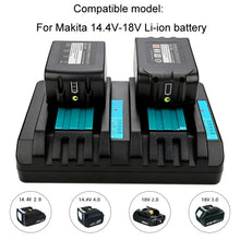 Load image into Gallery viewer, For Makita DC18RC 14.4-18V Lithium Battery Dual Charger, US Plug, UK Plug, EU Plug, AU Plug