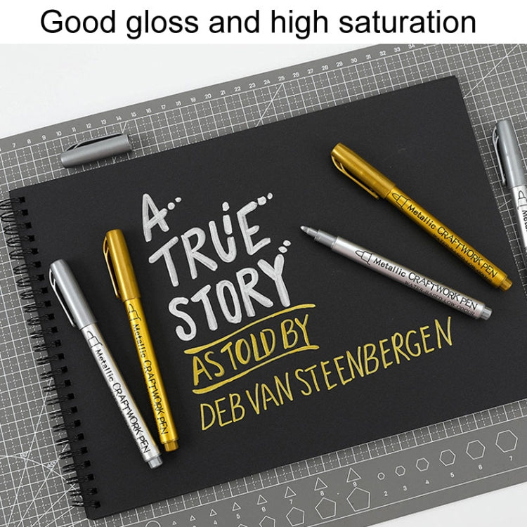 GuangNa GN550 2pcs High Light Metallic Paint Pens Photo Signing Marker