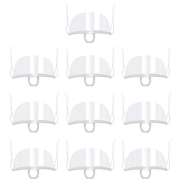 10pcs /Bag Recyclable Transparent Restaurant Mask Chef Anti-fog And Anti-Spittle Plastic Masks