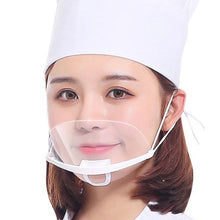 Load image into Gallery viewer, 10pcs /Bag Recyclable Transparent Restaurant Mask Chef Anti-fog And Anti-Spittle Plastic Masks