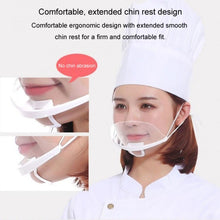 Load image into Gallery viewer, 10pcs /Bag Recyclable Transparent Restaurant Mask Chef Anti-fog And Anti-Spittle Plastic Masks