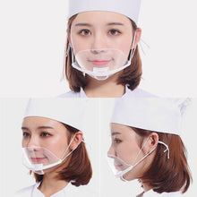 Load image into Gallery viewer, 10pcs /Bag Recyclable Transparent Restaurant Mask Chef Anti-fog And Anti-Spittle Plastic Masks