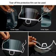Load image into Gallery viewer, 10pcs /Bag Recyclable Transparent Restaurant Mask Chef Anti-fog And Anti-Spittle Plastic Masks