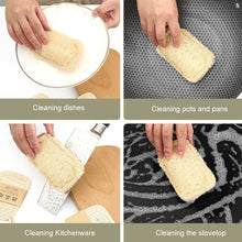 Load image into Gallery viewer, Natural Loofah Dishwashing Brush Dishwashing Tool Loofah Rag Brush, Soft Square, Soft Ellipse, Hard Square, Hard Ellipse