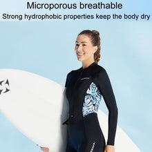 Load image into Gallery viewer, DIVE &amp; SAIL Ladies Summer Thin Wetsuit Breathable Sunscreen Long Sleeve Quick Dry Swimsuit