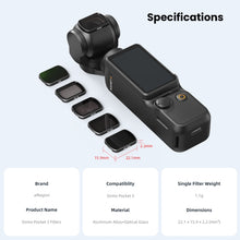 Load image into Gallery viewer, For DJI Osmo Pocket 3 aMagisn HD Double Sided Coated Filters Sports Camera Protective Goggles, CPL, ND16+ND64+ND256 + CPL, ND16+ND64+ND256+ND1000