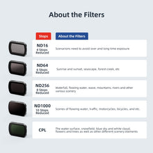 Load image into Gallery viewer, For DJI Osmo Pocket 3 aMagisn HD Double Sided Coated Filters Sports Camera Protective Goggles, CPL, ND16+ND64+ND256 + CPL, ND16+ND64+ND256+ND1000