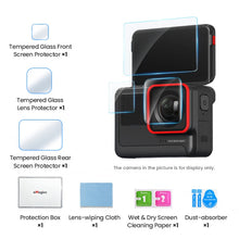 Load image into Gallery viewer, For Insta360 ACE aMagisn Tempered Film Protective Stickers Sports Camera Accessories, 3 In 1, 6 In 1