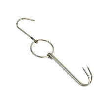 Load image into Gallery viewer, Stainless Steel Double Ring Duck Cooker Hanger Outdoor Barbecue Hanging Hook Stand, 3 Centi Small Ring 23cm, 3 Centi Small Wax Ring 24.5cm, 3 Centi Large Wax Ring 33cm, 3 Centi Medium Wax Ring 29cm, 4 Centi  Steel Thick Short 24cm                      ...