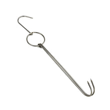 Load image into Gallery viewer, Stainless Steel Double Ring Duck Cooker Hanger Outdoor Barbecue Hanging Hook Stand, 3 Centi Small Ring 23cm, 3 Centi Small Wax Ring 24.5cm, 3 Centi Large Wax Ring 33cm, 3 Centi Medium Wax Ring 29cm, 4 Centi  Steel Thick Short 24cm                      ...