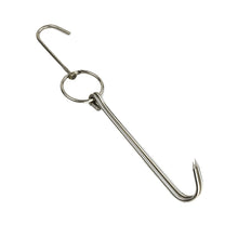 Load image into Gallery viewer, Stainless Steel Double Ring Duck Cooker Hanger Outdoor Barbecue Hanging Hook Stand, 3 Centi Small Ring 23cm, 3 Centi Small Wax Ring 24.5cm, 3 Centi Large Wax Ring 33cm, 3 Centi Medium Wax Ring 29cm, 4 Centi  Steel Thick Short 24cm                      ...