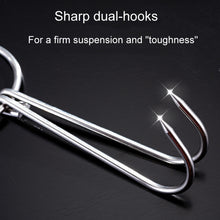 Load image into Gallery viewer, Stainless Steel Double Ring Duck Cooker Hanger Outdoor Barbecue Hanging Hook Stand, 3 Centi Small Ring 23cm, 3 Centi Small Wax Ring 24.5cm, 3 Centi Large Wax Ring 33cm, 3 Centi Medium Wax Ring 29cm, 4 Centi  Steel Thick Short 24cm                      ...