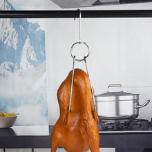 Load image into Gallery viewer, Stainless Steel Double Ring Duck Cooker Hanger Outdoor Barbecue Hanging Hook Stand, 3 Centi Small Ring 23cm, 3 Centi Small Wax Ring 24.5cm, 3 Centi Large Wax Ring 33cm, 3 Centi Medium Wax Ring 29cm, 4 Centi  Steel Thick Short 24cm                      ...
