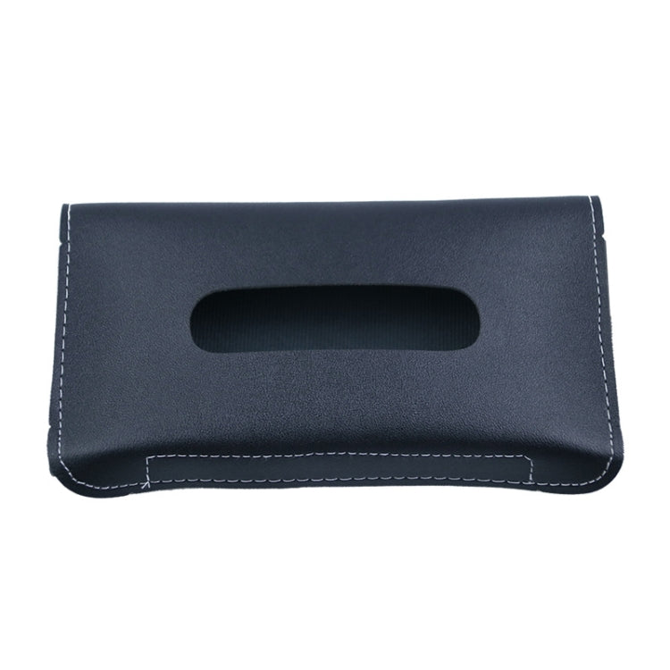 Car Armrest Box Sun Visor Hanging Leather Tissue Box, Black, Pink, Blue, Beige