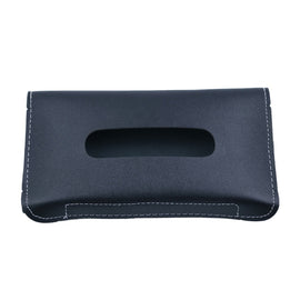Car Armrest Box Sun Visor Hanging Leather Tissue Box, Black, Pink, Blue, Beige