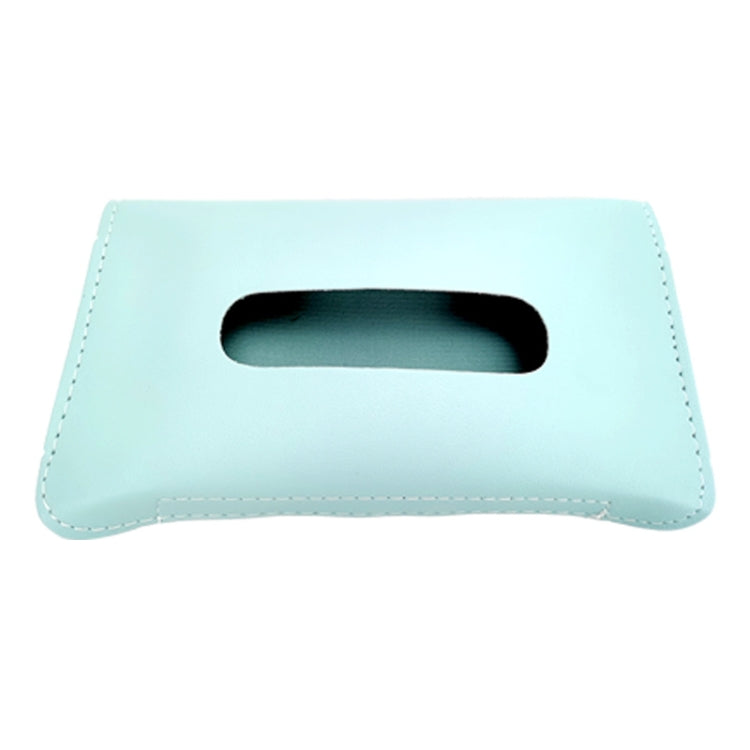 Car Armrest Box Sun Visor Hanging Leather Tissue Box, Black, Pink, Blue, Beige