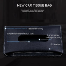 Load image into Gallery viewer, Car Armrest Box Sun Visor Hanging Leather Tissue Box, Black, Pink, Blue, Beige