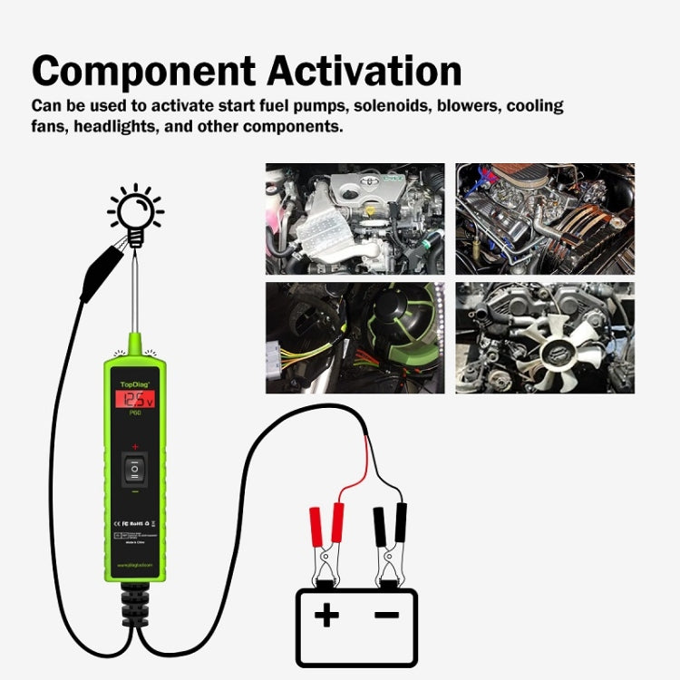 JDiag 6-30V Voltage Detector Automotive Power Circuit Diagnostic Diode, P60