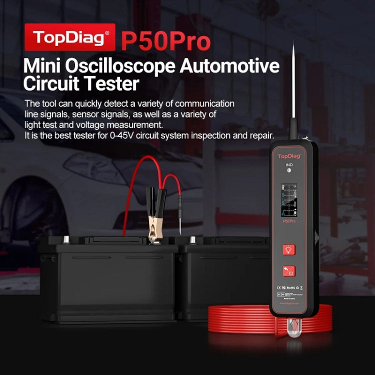 JDiag Mini Circuit Tester AC/DC Detection Multi-function Oscilloscope, P50 PRO