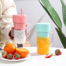 Load image into Gallery viewer, 420ml 6 Blades Straw Juice Cup USB Charging Portable Fruit Juicer Smoothie Maker