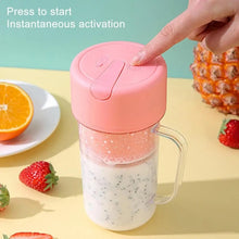 Load image into Gallery viewer, 420ml 6 Blades Straw Juice Cup USB Charging Portable Fruit Juicer Smoothie Maker
