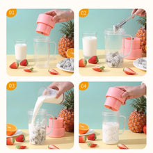 Load image into Gallery viewer, 420ml 6 Blades Straw Juice Cup USB Charging Portable Fruit Juicer Smoothie Maker