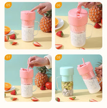 Load image into Gallery viewer, 420ml 6 Blades Straw Juice Cup USB Charging Portable Fruit Juicer Smoothie Maker