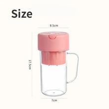 Load image into Gallery viewer, 420ml 6 Blades Straw Juice Cup USB Charging Portable Fruit Juicer Smoothie Maker