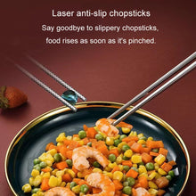 Load image into Gallery viewer, Food Grade 316 Stainless Steel Chopsticks Hotel Household Non-Slip Anti-Scald Chopsticks