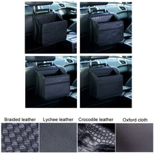 Load image into Gallery viewer, Car Hanging Garbage Bag Multifunctional Folding Storage Box, H611 Woven Pattern, H612 Crocodile Pattern, H613 Litchi Pattern, H615 Oxford Cloth