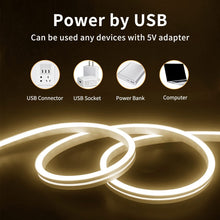 Load image into Gallery viewer, LIXINCORDA 2m 5V USB Touch Control LED Light Strip Flexible Neon Silicone Soft Strip, USB Touch Control (Pink), USB Touch Control (Warm White), USB Touch Control (Blue)