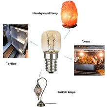 Load image into Gallery viewer, E14 Salt Crystal Lamps High Temperature Resistant Oven Light Bulb, 15W Brass Lamp Head, 25W Brass Lamp Head, 15W Copper Nickel Plating Lamp Head, 25W Copper Nickel Plating Lamp Head