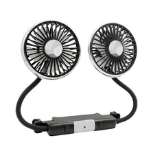 Load image into Gallery viewer, Car Double-head Hose Seat Fan with Light, F310